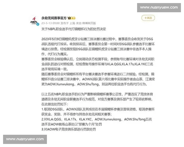 电竞比赛违规处罚机制及其对赛事公正性和行业发展的影响分析 电竞比赛违规处罚机制及其对赛事公正性和行业发展的影响分析